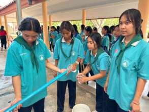 Teamwork activities during Self Development Camp