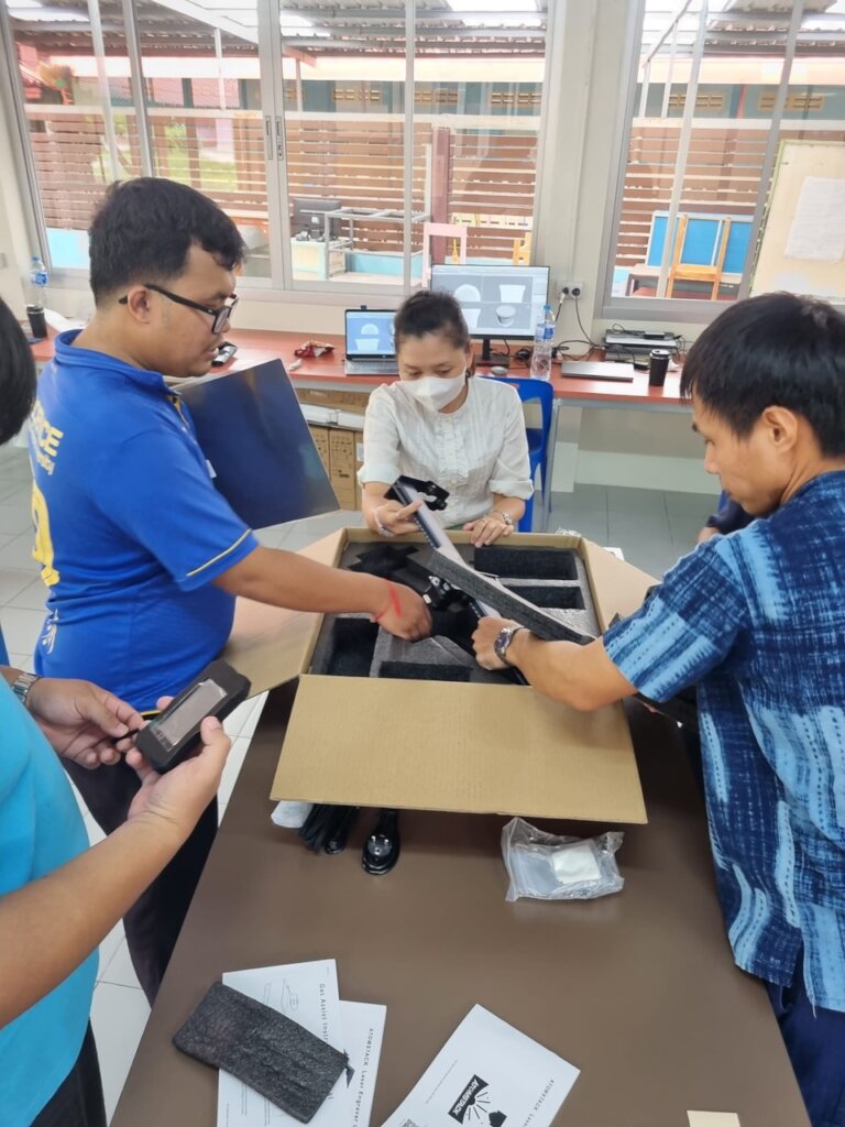 Assembling computers donated by Microsoft
