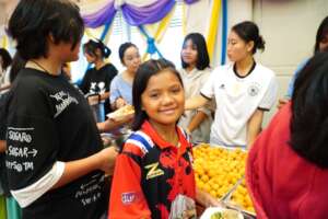 Teachers and volunteers create a New Year's Party