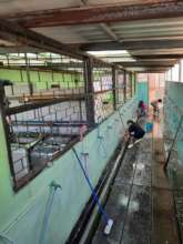 Cleaning together in teams during lock down