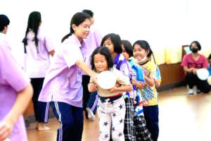 Team building together with all age groups at DWS