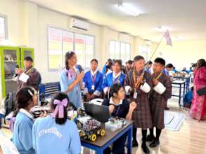 DWS share robotic project with Bhutan students