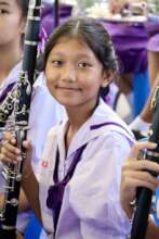 Donated instruments enable girls to learn music