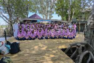124 DWS students helped plant  a mangrove forest