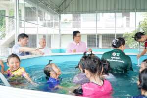 Enrolling children in survival swimming classes