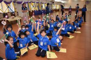 Elementary students enjoying a lively STEM Camp