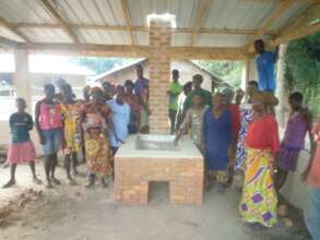 new shed and smokeless stove for gari processing