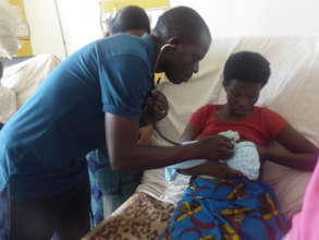 Practical training in Rwanda with new mother