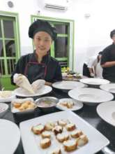 Trainees enjoying their chef training