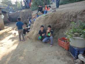 Students eating snack