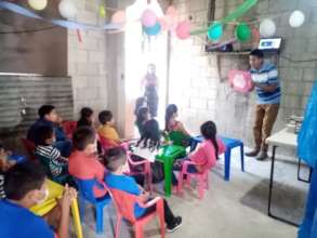 Students listening to message on difference