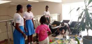 Rehearsing for FLL Robotics Competition 2020
