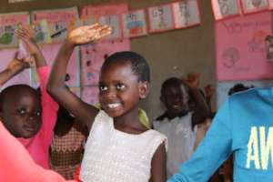 Child Raising Her Hand