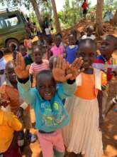 Children waving hello