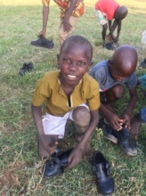Child with new shoes