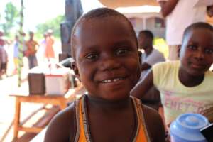 Close up of child smiling