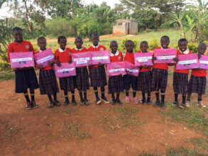 Children with their file folders