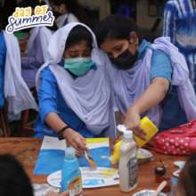 Crafting art work during a 'Day of Summer'