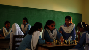 Playing chess in school