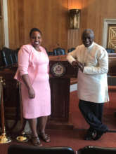 Canon Gideon and Pamela at US Senate Bldg, 2019