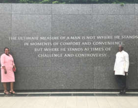 Canon Gideon and wife Pamela visit MLK memorial