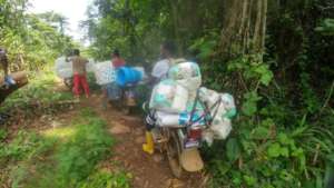 hygiene supplies reaching Loe Balondo