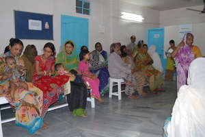 Mother and Children at Health Centre