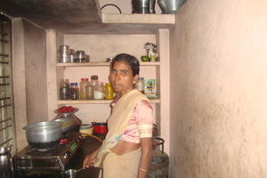 The small kitchen