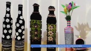 Crafts and crafts workshops with recyclable mat.