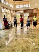 GPFA Students Receiving Pads