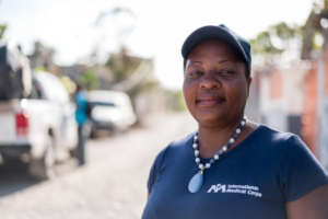 Nurse Christine, a member of a mobile medical team