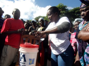 Community hand-washing demonstration