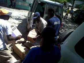 Unloading medical supplies