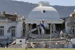 Destruction at the Presidential Palace