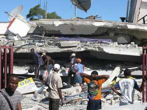 Destroyed buildings in Port-au-Prince