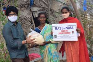 Relief distribution  at door