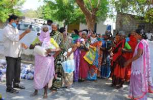 BASS covid Relief in a slum Guntur