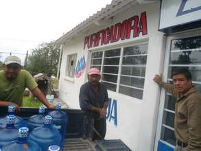 In front of the purification center