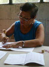 A program participant tallies savings.