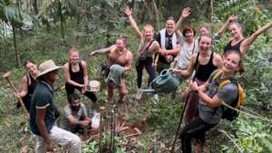 Figure 3: Tree plantation with yoga guests