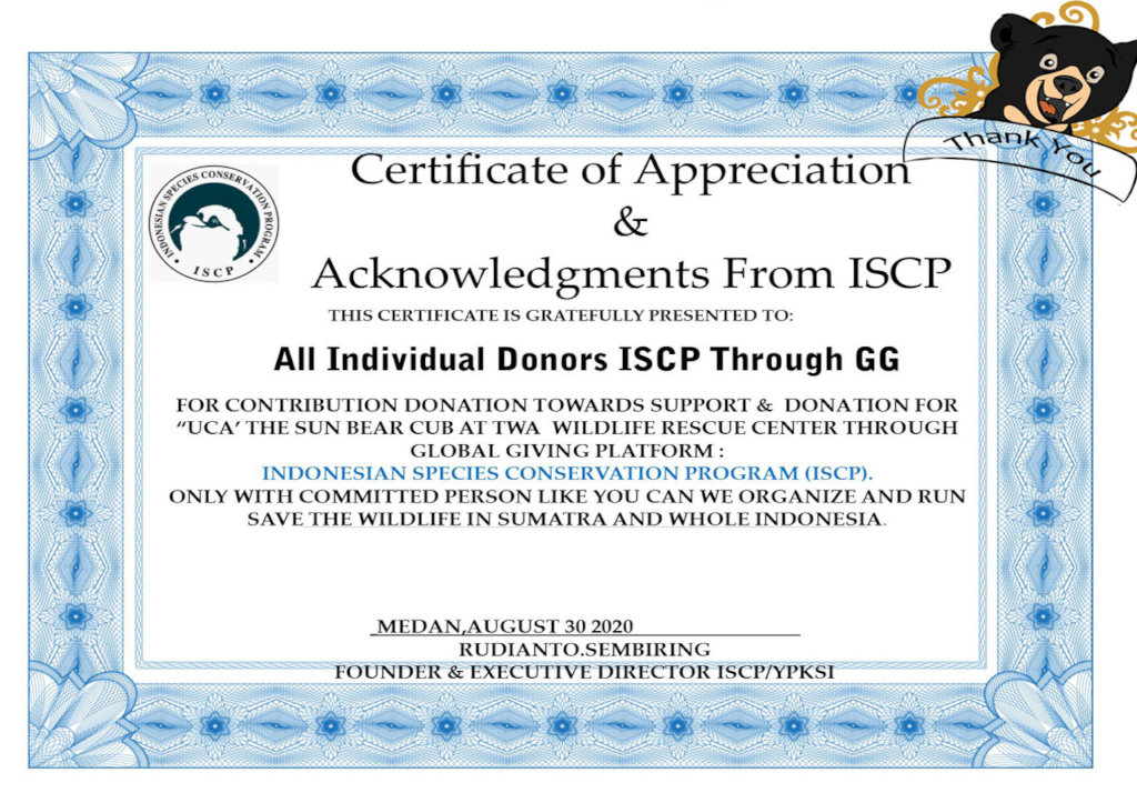 Thank you from "UCA" and ISCP