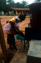Handwashing at Foya-Borma Hospital