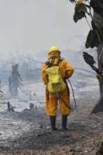 A Community Fire Fighter in Medina Bank Village