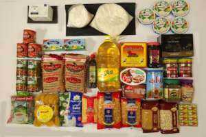 The food being delivered to 800 families this week