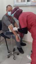 Al Awda Hospital drawing blood to test for COVID19
