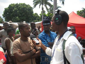 Robenson Sanon interviews quake survivors