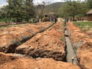 Foundation works of the 4 classroom block