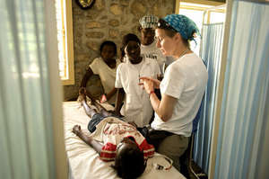 Merlin's staff working in the surgical unit.