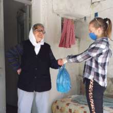 An aid delivery in Gjirokaster