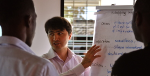 Training Haitian aid workers